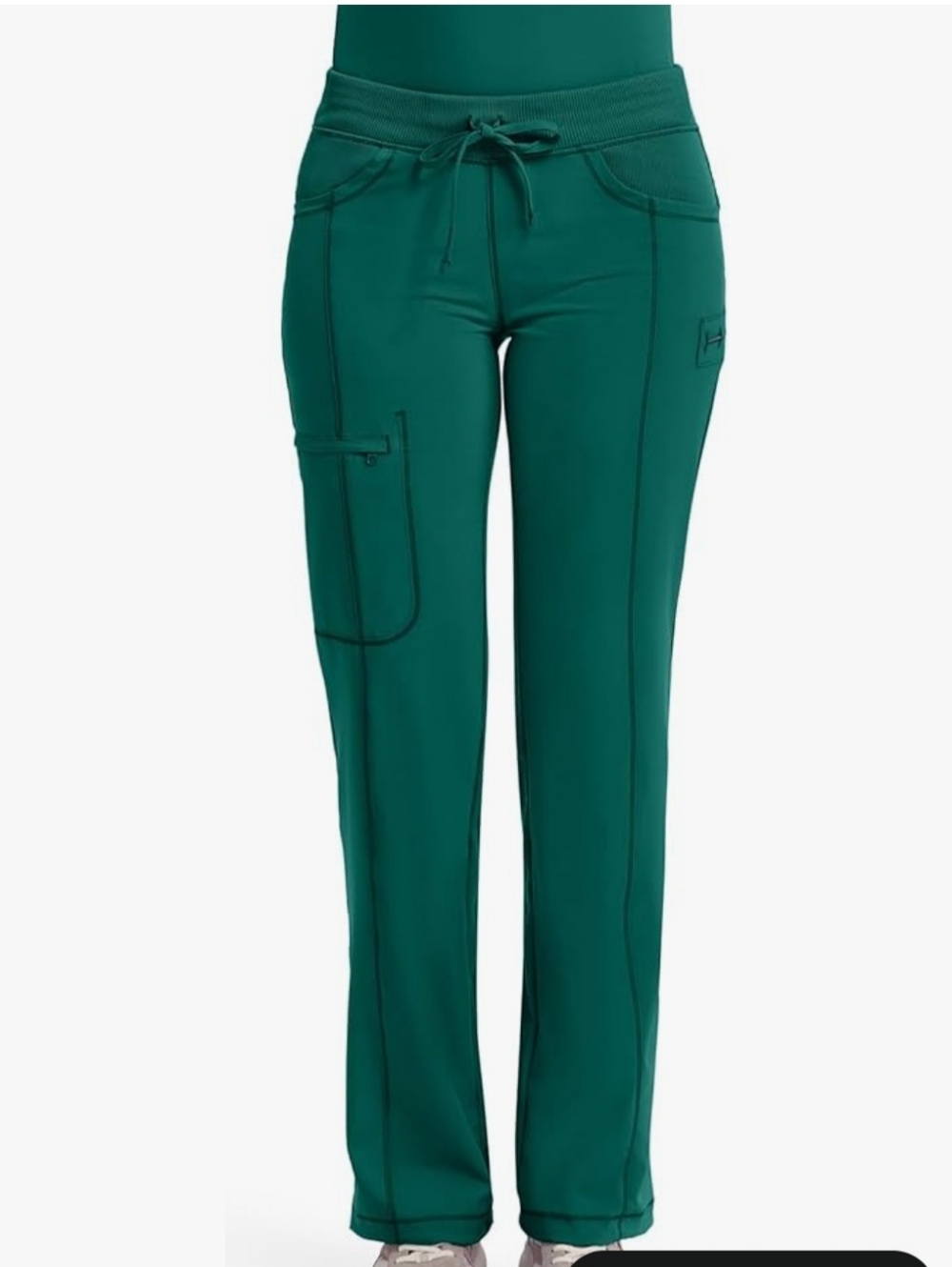 Women's Hunter Green  Straight-Leg Cargo Scrub Pants Cherokee Infinity